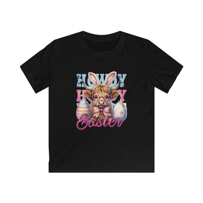 Kids Easter Bunny Tee — Cute Llama with Bunny Ears & Colorful Eggs