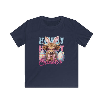Kids Easter Bunny Tee — Cute Llama with Bunny Ears & Colorful Eggs