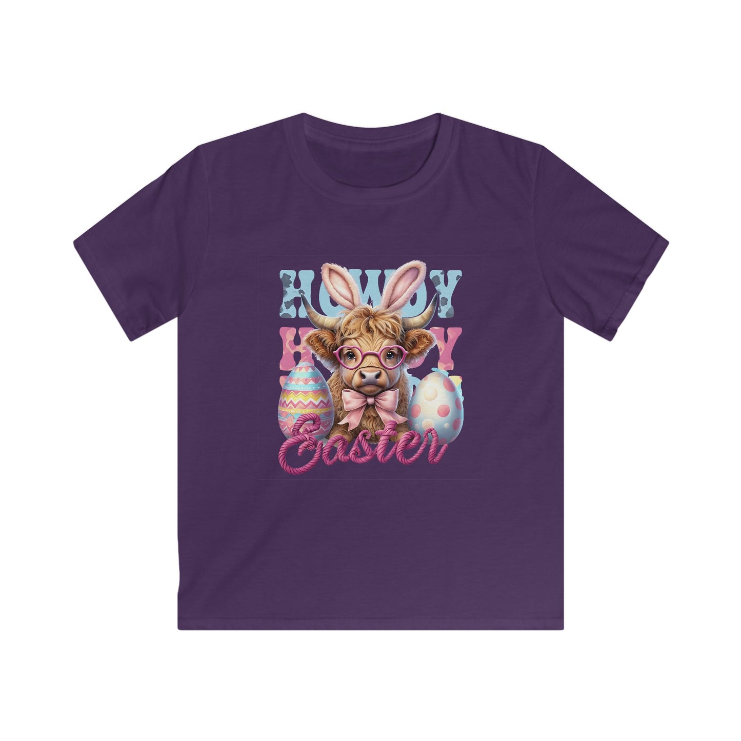 Kids Easter Bunny Tee — Cute Llama with Bunny Ears & Colorful Eggs