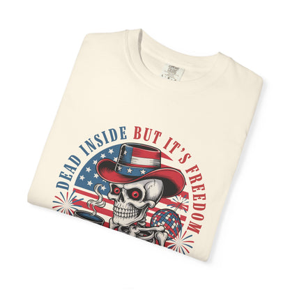 Patriotic Skeleton 'Dead Inside But It's Freedom' T-Shirt