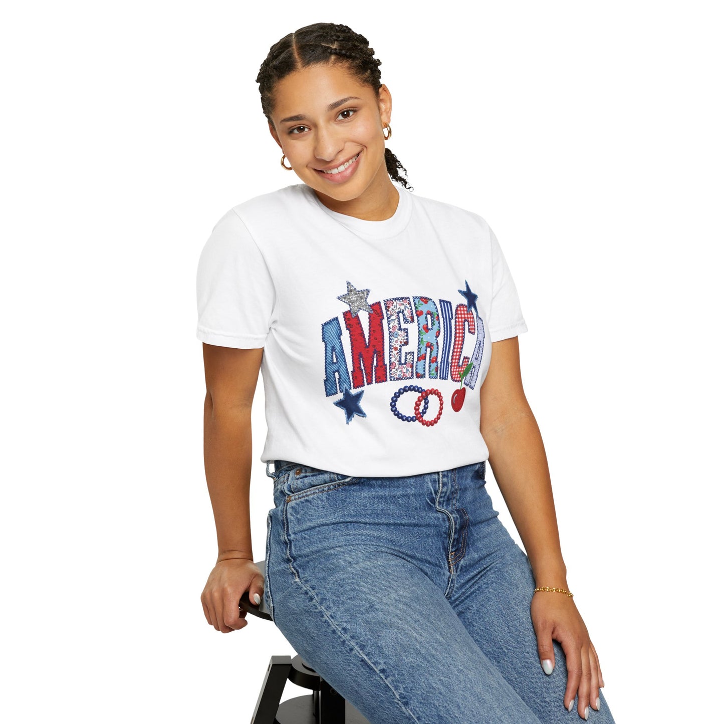 America Graphic T-Shirt — Patriotic Stars & Stripes Tee