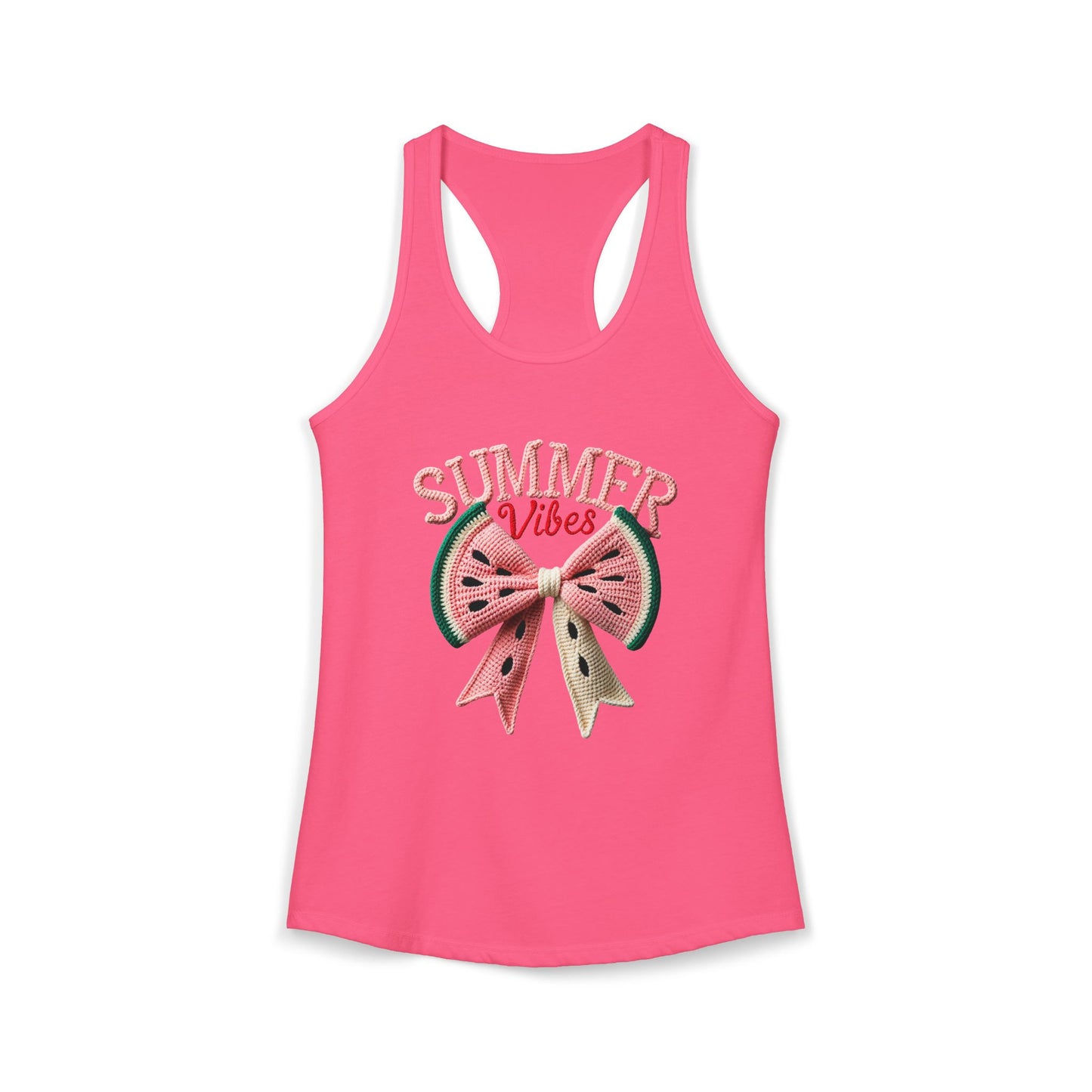 Summer watermelon bow Racerback Tank