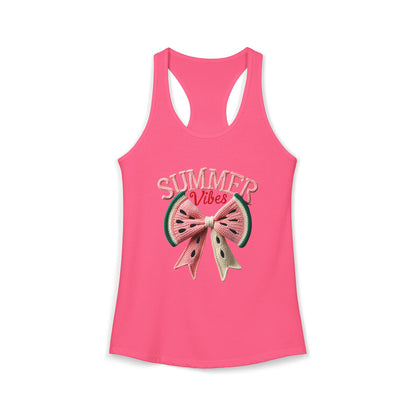 Summer watermelon bow Racerback Tank