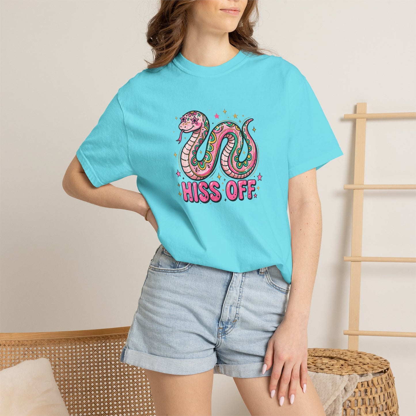 Snake "Hiss Off" Graphic T-Shirt — Retro Cute Reptile Tee