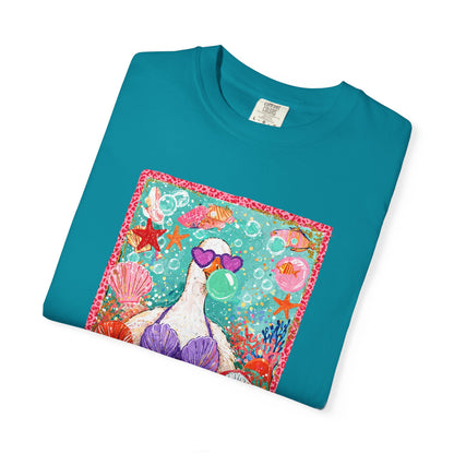 Goose in Bikini Beach T-Shirt — Cute Retro Seaside Graphic Tee