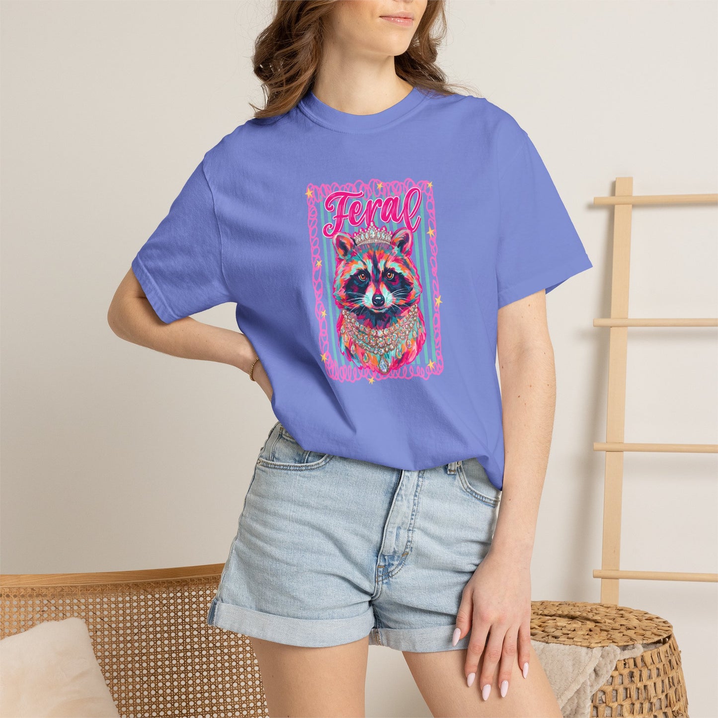 Feral Raccoon comfort color T-shirt
