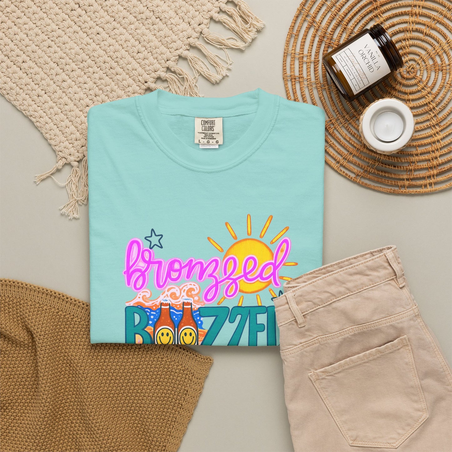 Bronzed & Buzzed T-Shirt – Summer Beach Cocktail Graphic Tee