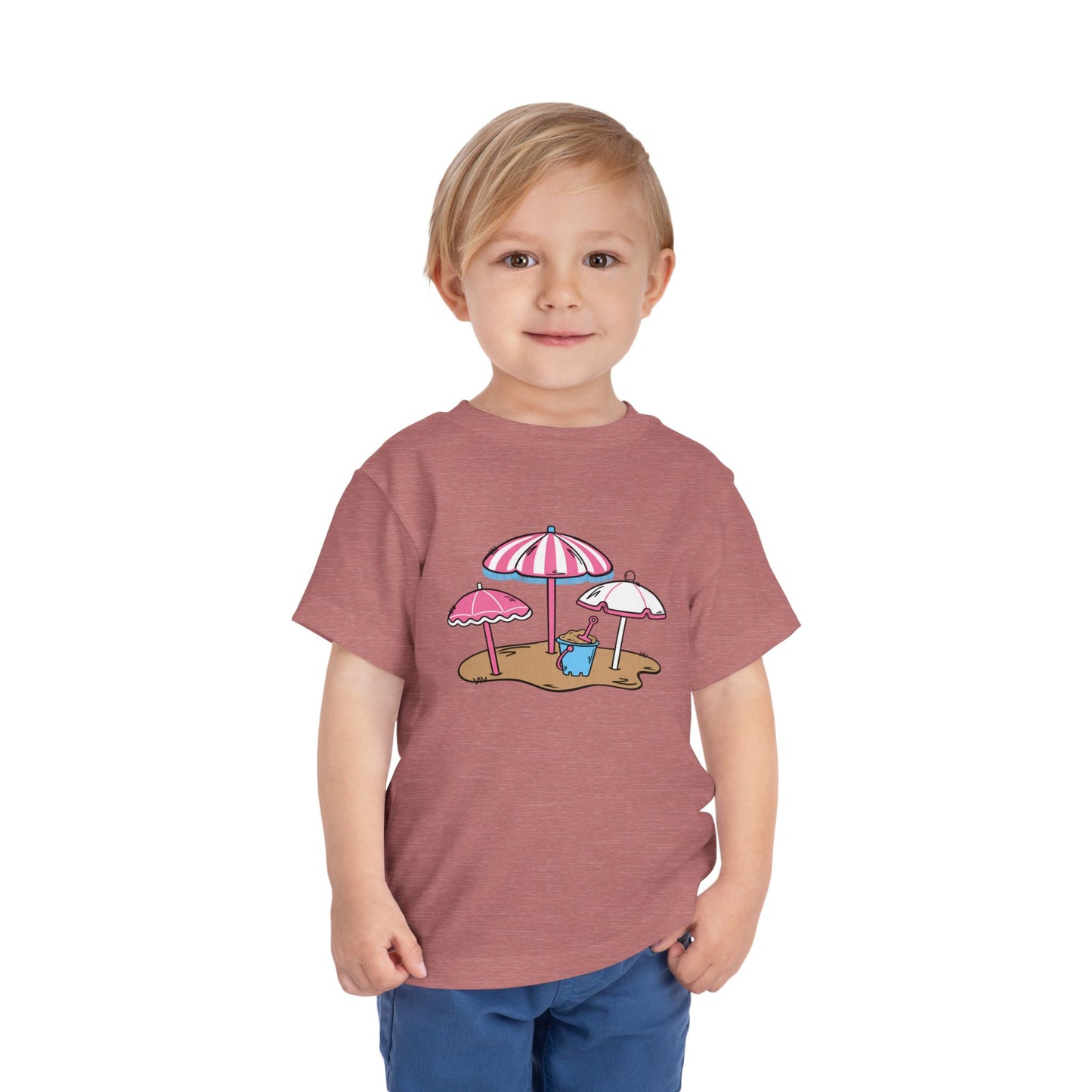 Toddler Tee — Cute Beach Umbrella & Sand Pail Design