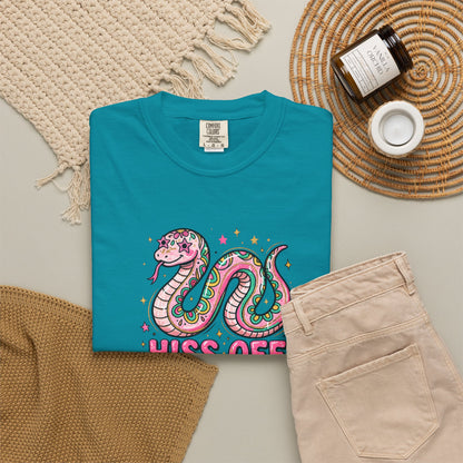 Snake "Hiss Off" Graphic T-Shirt — Retro Cute Reptile Tee