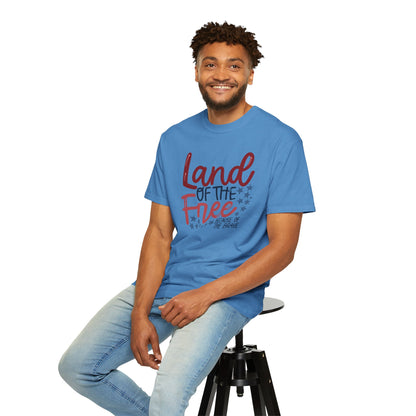 Land of the Free T-Shirt — 'Land of the Free Because of the Brave' Patriotic Tee