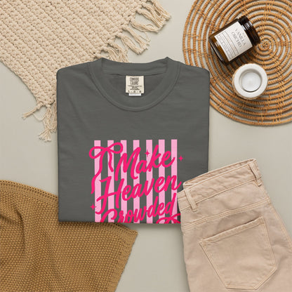 Make Heaven Crowded T-Shirt — Pink Script Graphic Tee