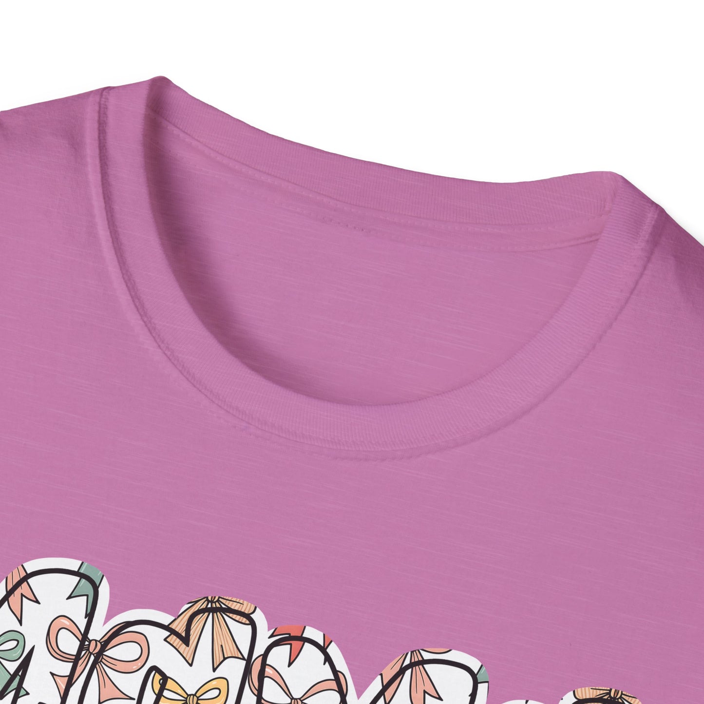Mama Floral Typography T-Shirt — 'MAMA' Bow Graphic, Cute Mother's Day Gift