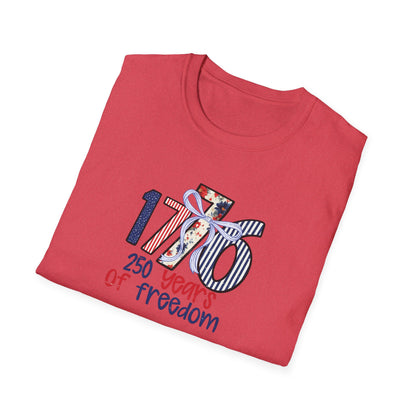 1776 "250 Years of Freedom" T-Shirt — Patriotic Independence Day Tee