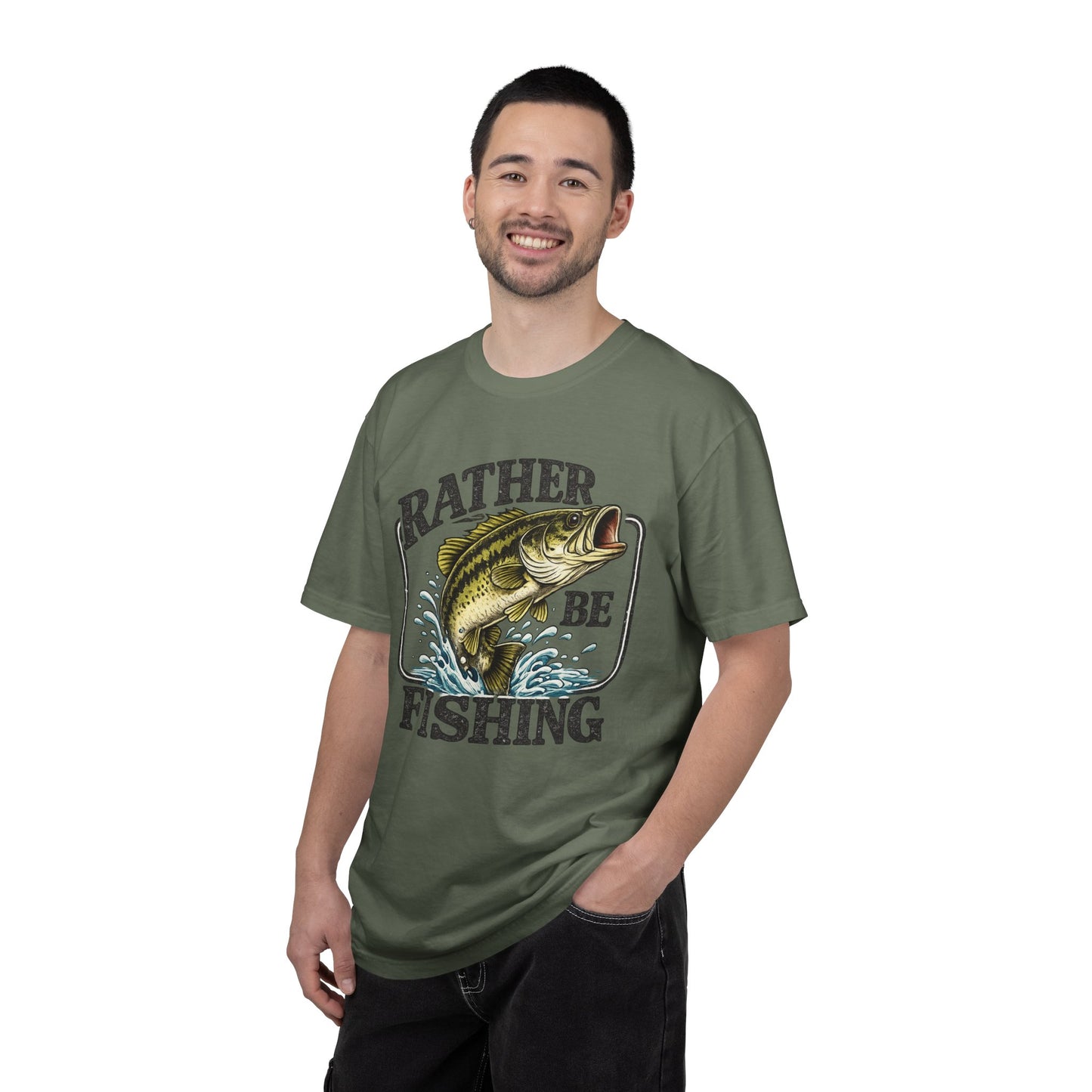 Rather Be Fishing T-Shirt — Bass Graphic Fishing Tee