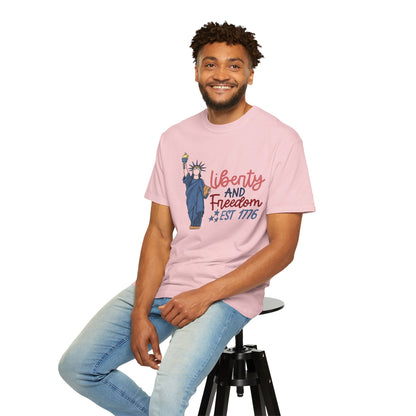 Liberty and Freedom T-Shirt — Statue of Liberty EST 1776 Patriotic Tee