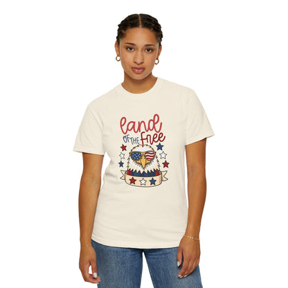 Land of the Free Eagle T-Shirt — Patriotic 4th of July American Flag Design