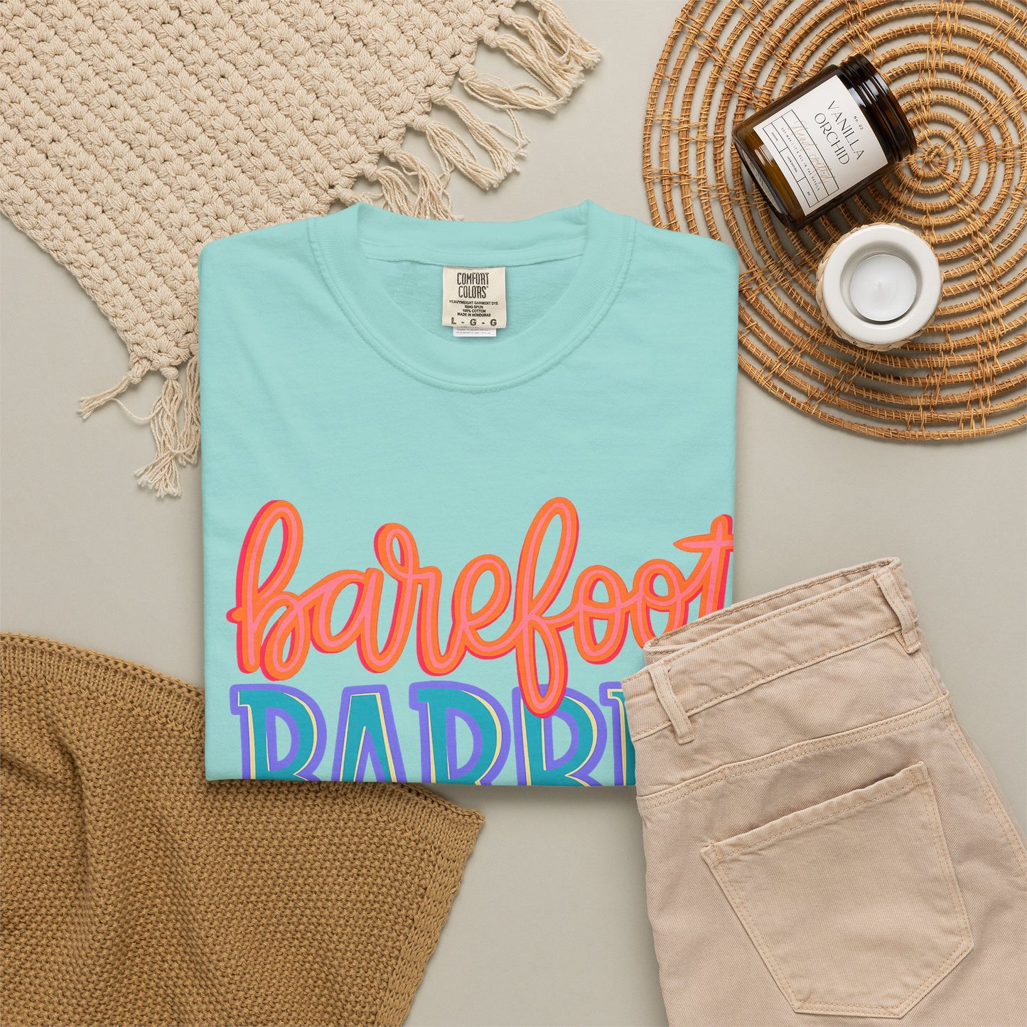 Barefoot Barbie T-Shirt — Retro Colorblock Graphic Tee