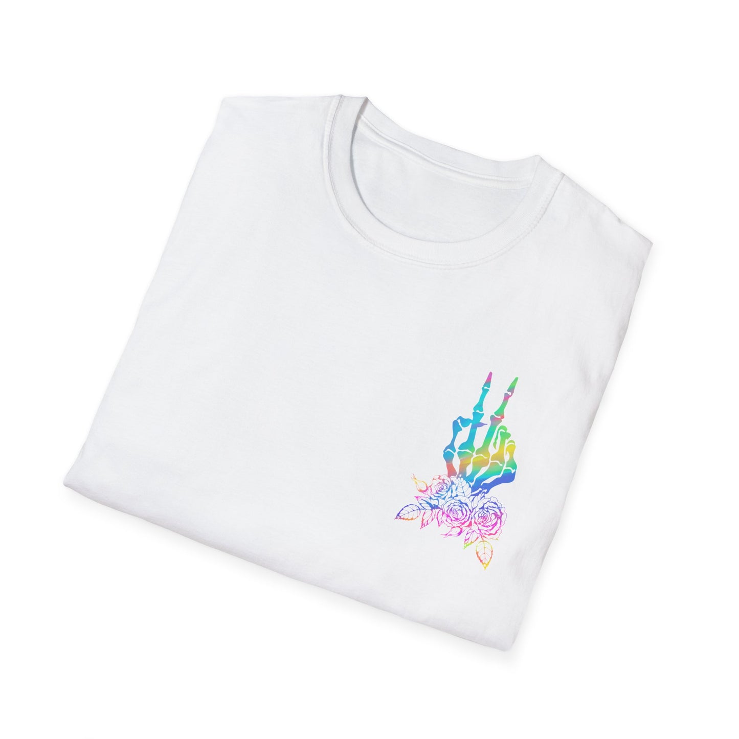 T-Shirt — 'On My Husband's Last Nerve' Rainbow Skeleton Graphic Tee