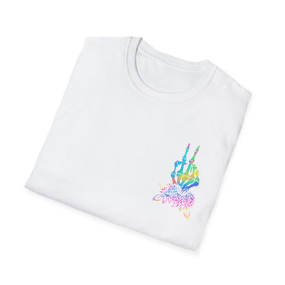 T-Shirt — 'On My Husband's Last Nerve' Rainbow Skeleton Graphic Tee