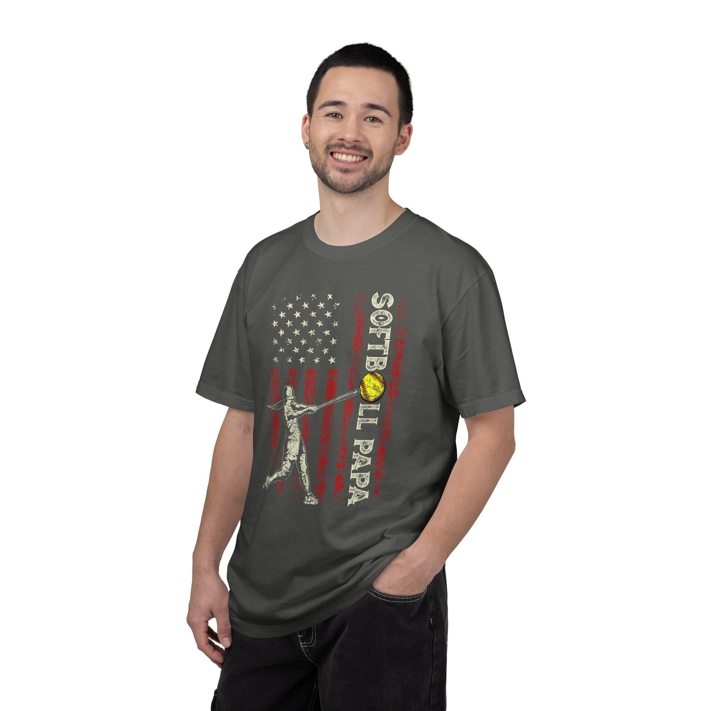 Softball Vintage Flag T-Shirt