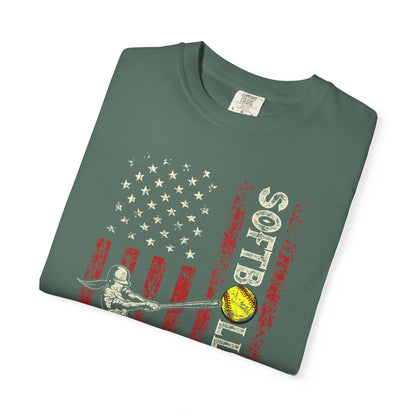 Softball Vintage Flag T-Shirt