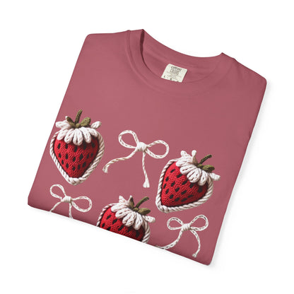 Crochet Strawberries and Bows T-shirt