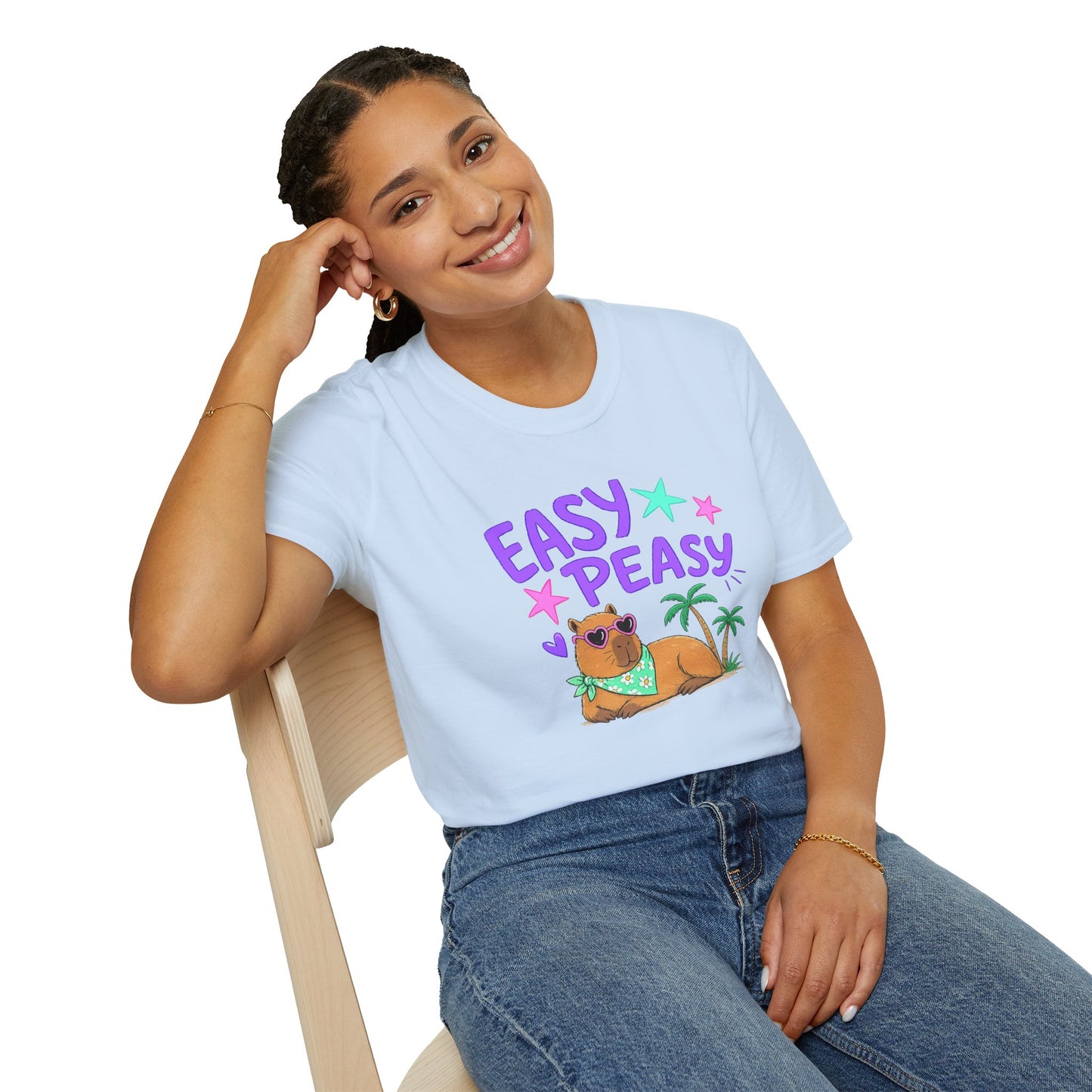 Easy Peasy Dog Tee — Relaxed Hawaiian Corgi T-Shirt