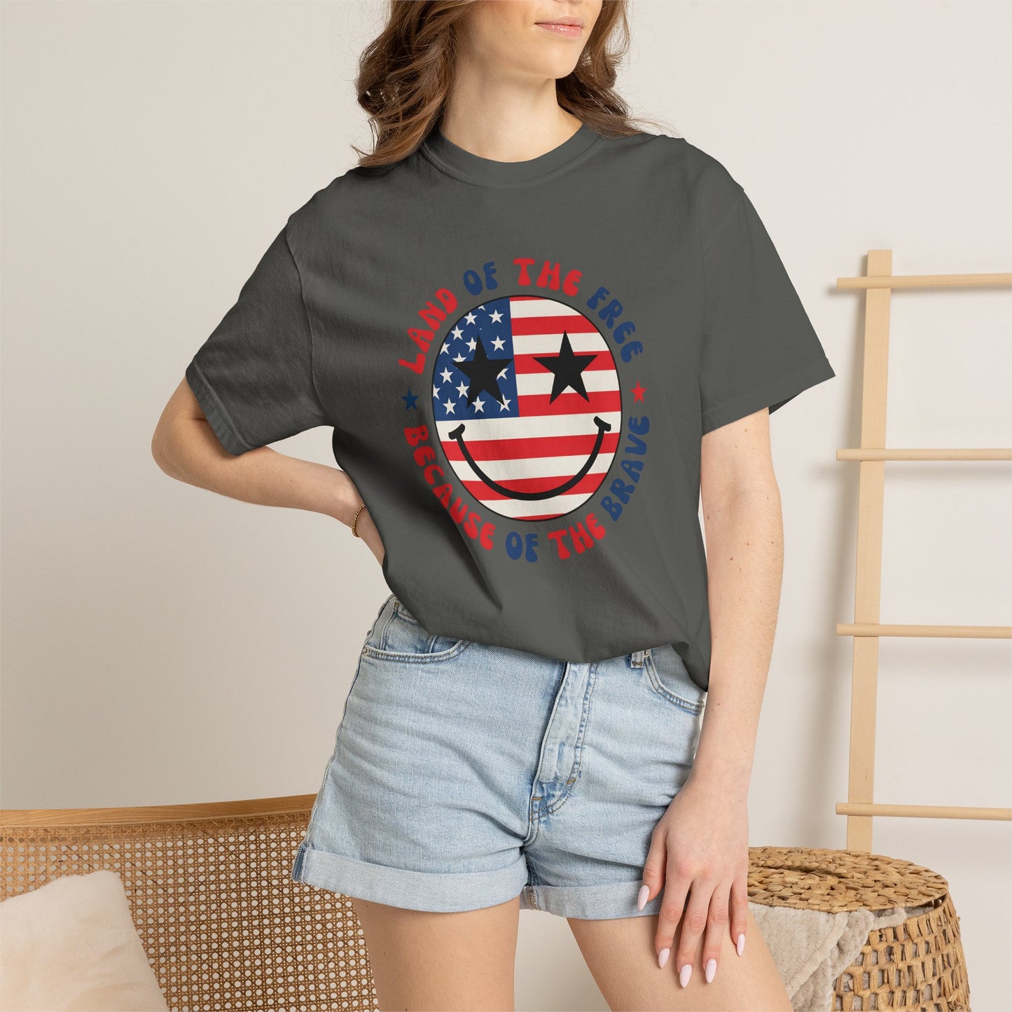 Patriotic 'Land of the Free Because of the Brave' T-Shirt