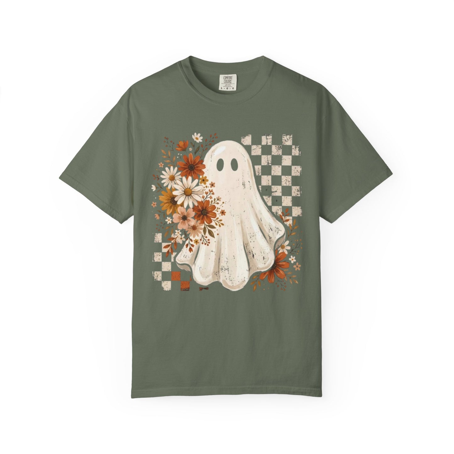 Ghost & Daisies T-Shirt — Vintage Floral Halloween Tee