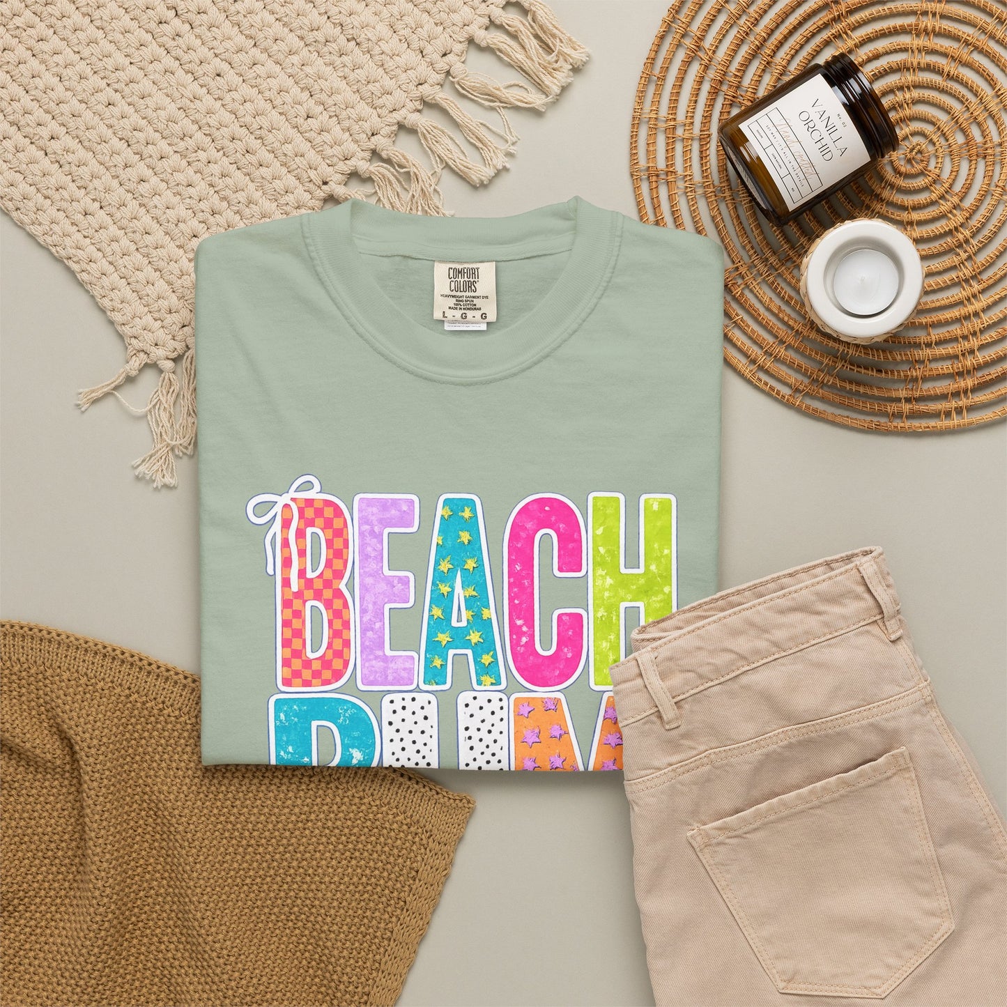 Beach Bum T-Shirt — Colorful Retro Lettering Summer Tee