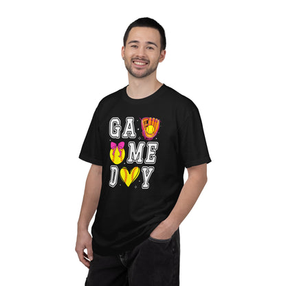 Game Day Softball T-Shirt — ‘GAME DAY’ Glove & Ball Design