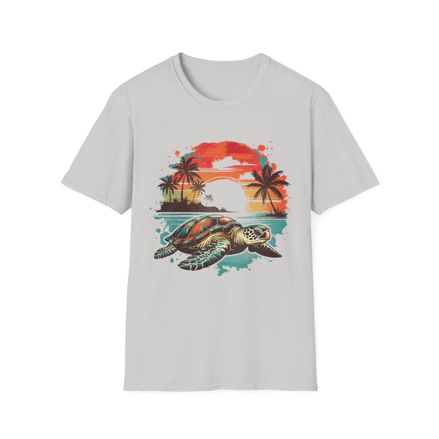 Sea Turtle Sunset T-Shirt — Tropical Beach Graphic Tee