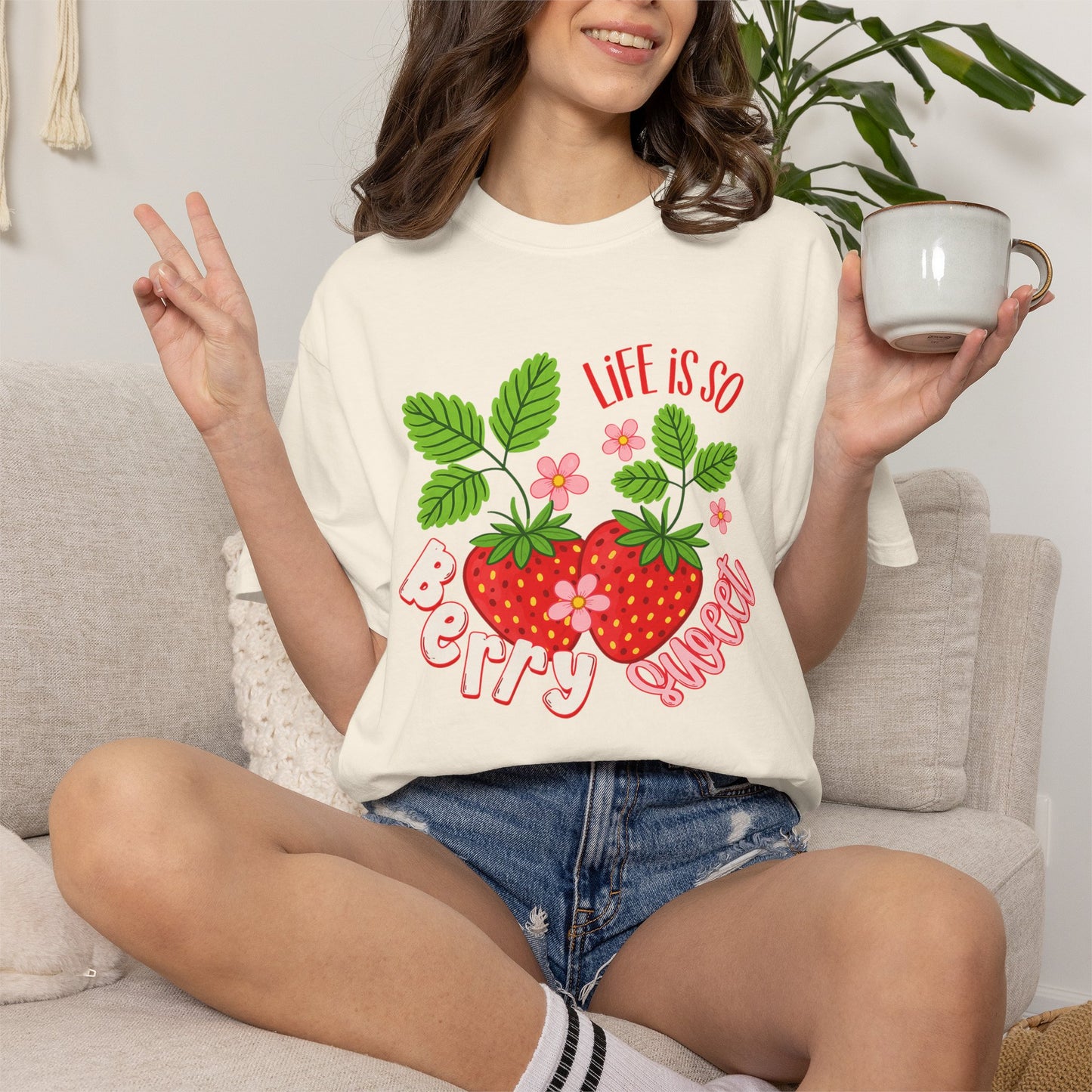 Life Is So Berry Sweet T-Shirt — Cute Strawberry Graphic Tee