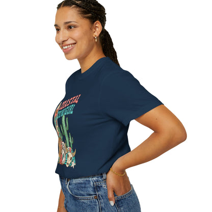 Coastal Cowgirl T-Shirt — Vintage Surf & Cactus Beach Graphic
