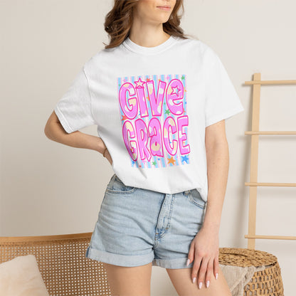 Give Grace T-Shirt — Pastel Retro Graphic Tee