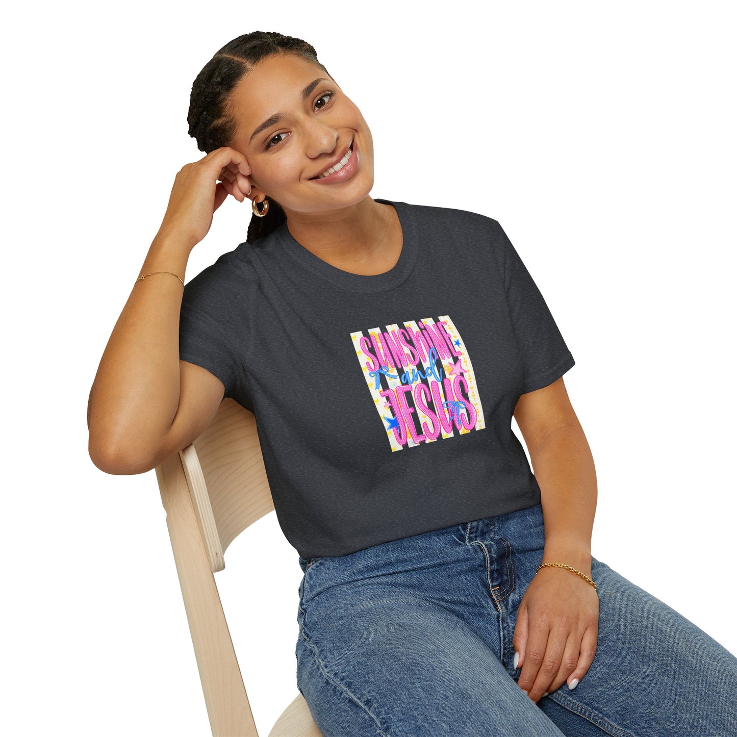 Sunshine and Jesus T‑Shirt — Bright Christian Faith Graphic Tee