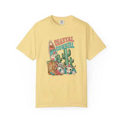 Coastal Cowgirl T-Shirt — Vintage Surf & Cactus Beach Graphic