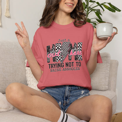 Mom Trying Not To Raise Assholes T-Shirt
