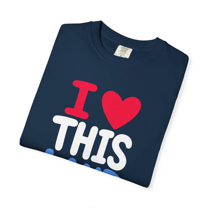 I  LAND Graphic T-Shirt – Cute Red Heart Travel Tee
