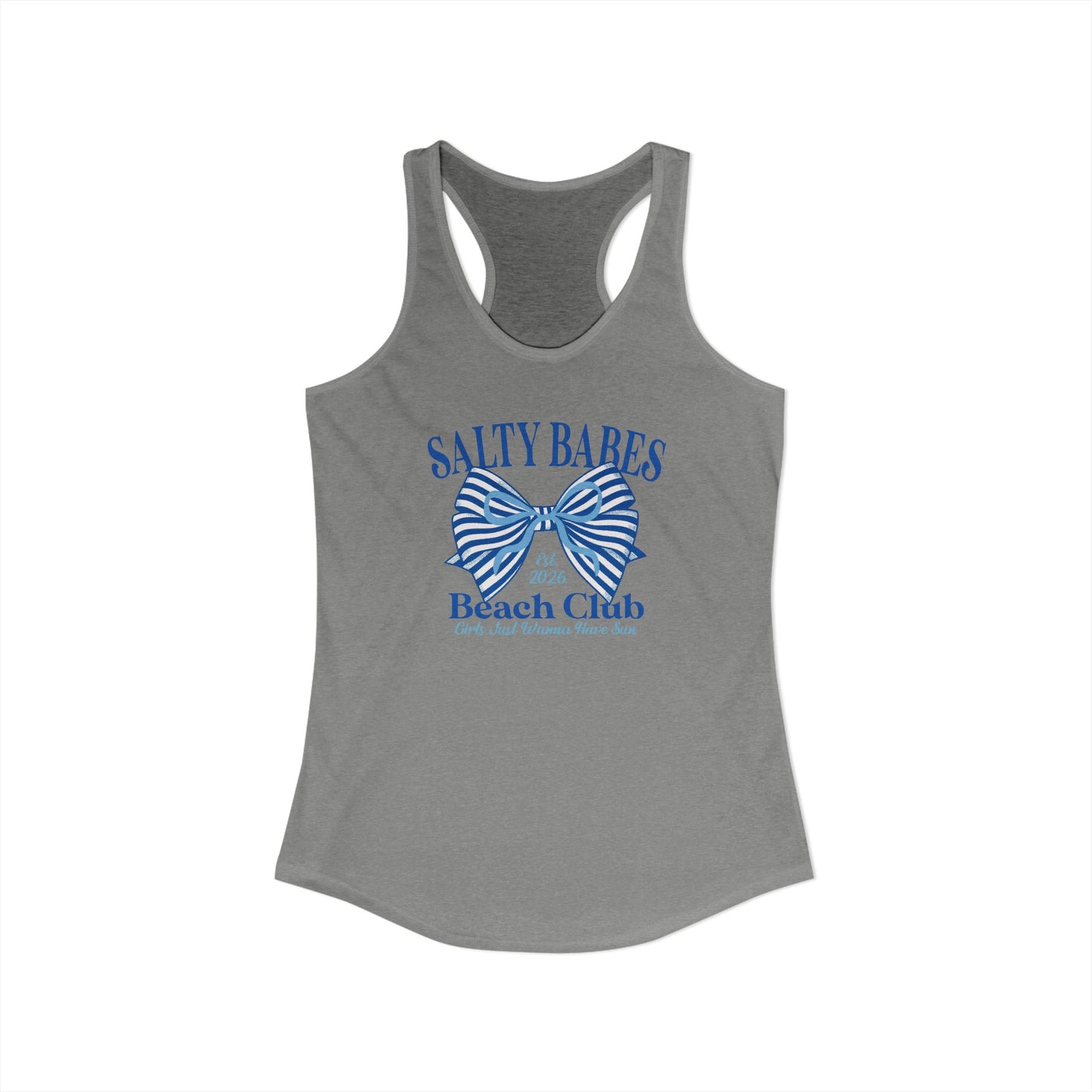 Salty babes blue Racerback Tank