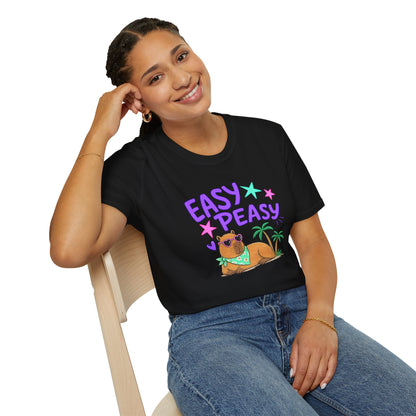 Easy Peasy Dog Tee — Relaxed Hawaiian Corgi T-Shirt