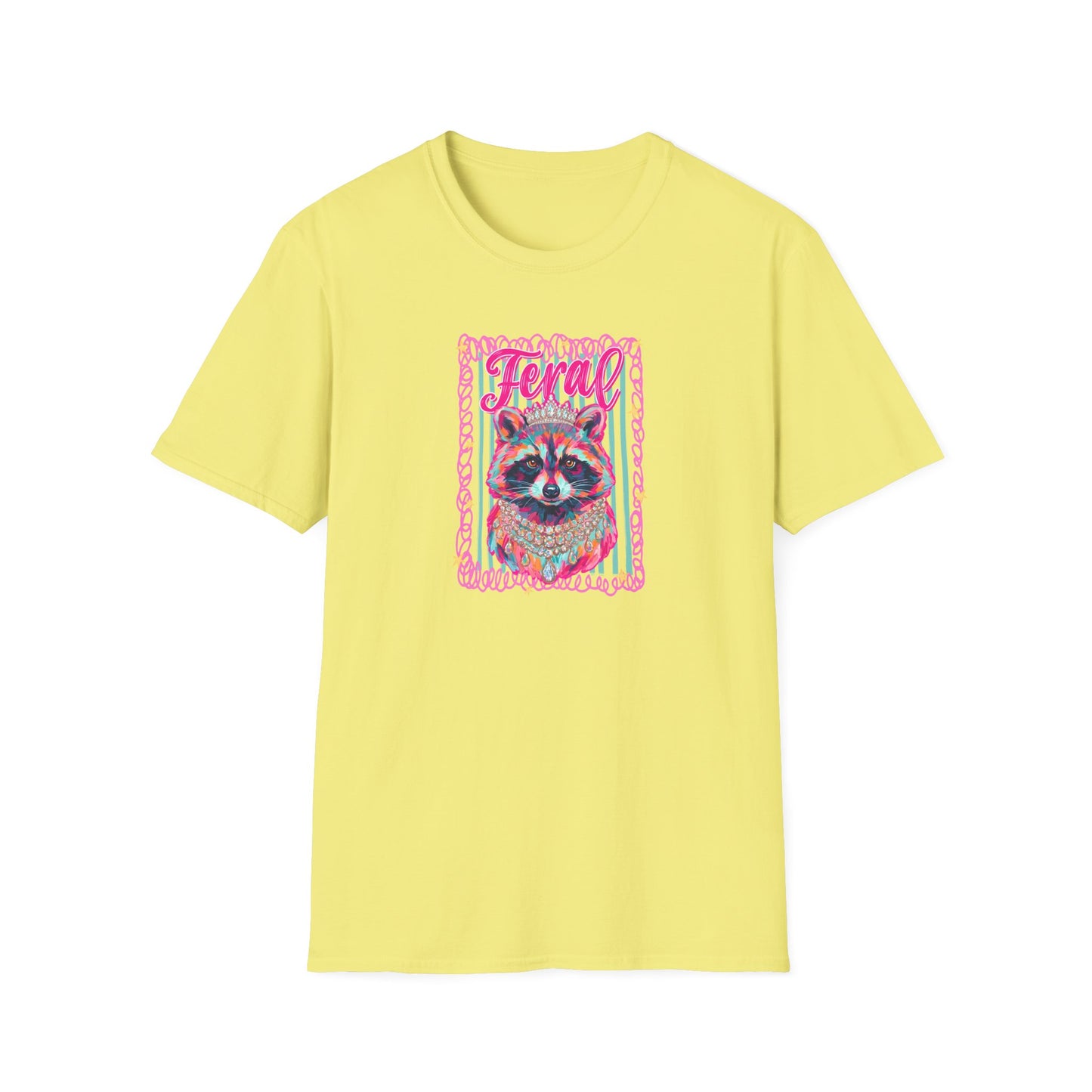 Feral Raccoon Gildan softstyle tshirt