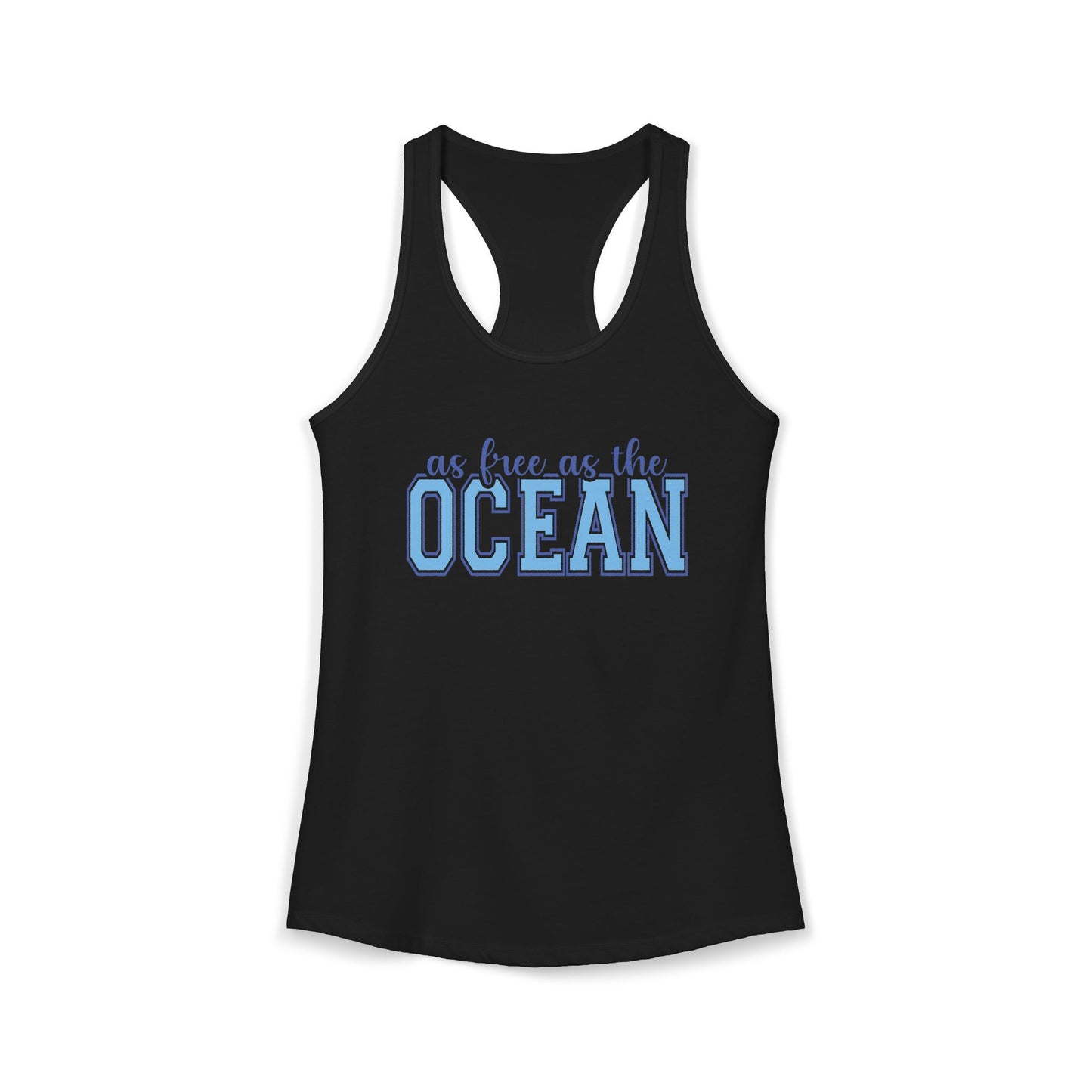 Free as the ocean Racerback Tank