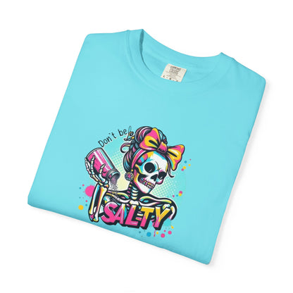Salty Skull Graphic T-Shirt — Retro Neon Kawaii Skull Tee