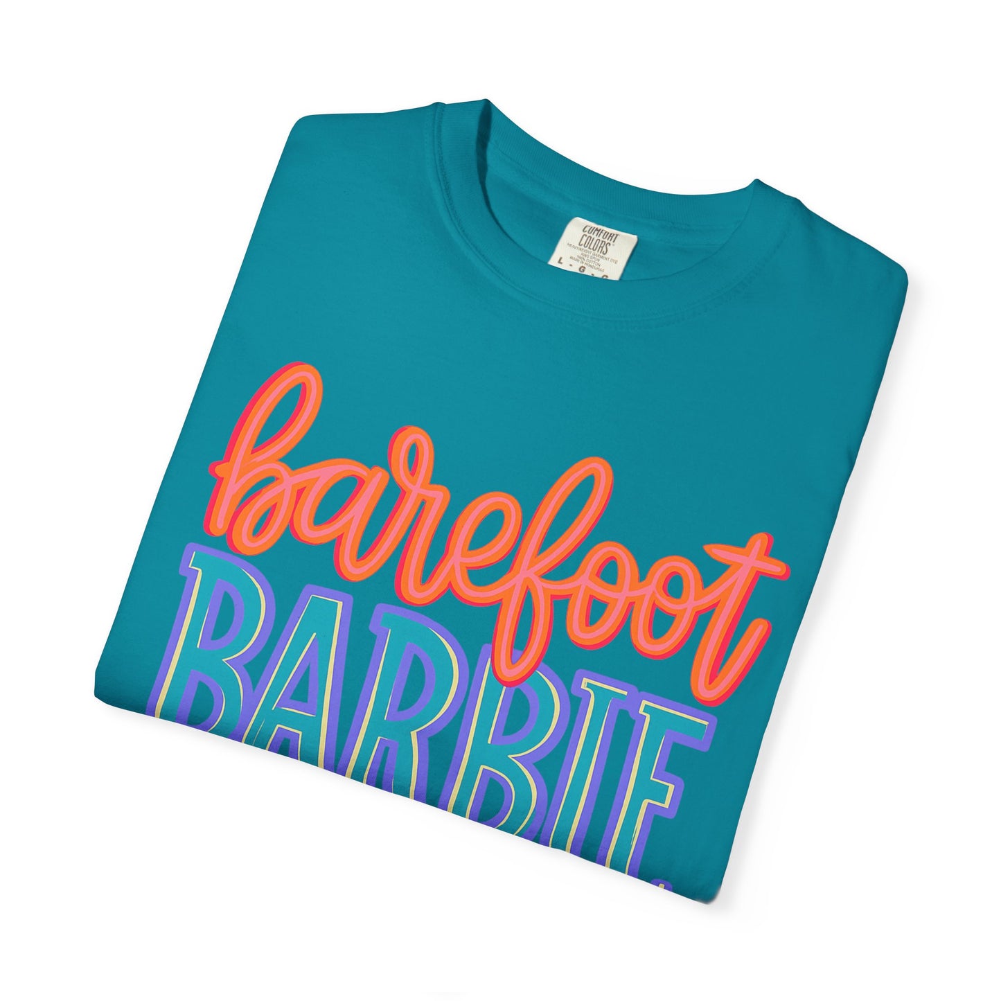 Barefoot Barbie T-Shirt — Retro Colorblock Graphic Tee