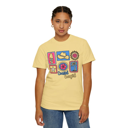 Coastal Cowgirl Graphic T-Shirt — Retro Beach Icons Tee
