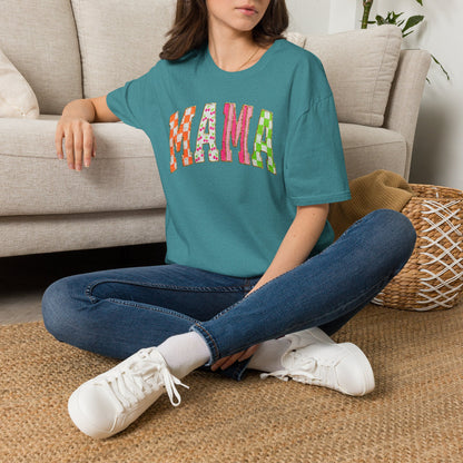 Mama Floral Patchwork T-Shirt
