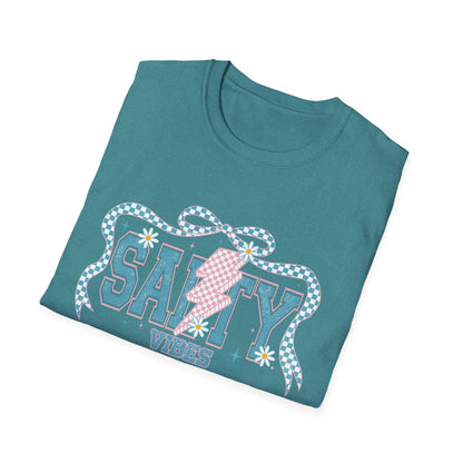 Salty Vibes Beach T-Shirt — Retro Seashell Graphic Tee