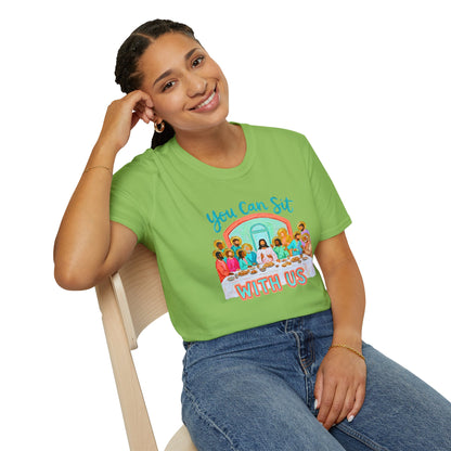You Can Sit With Us T-Shirt — Inclusive Retro Last Supper Graphic Tee