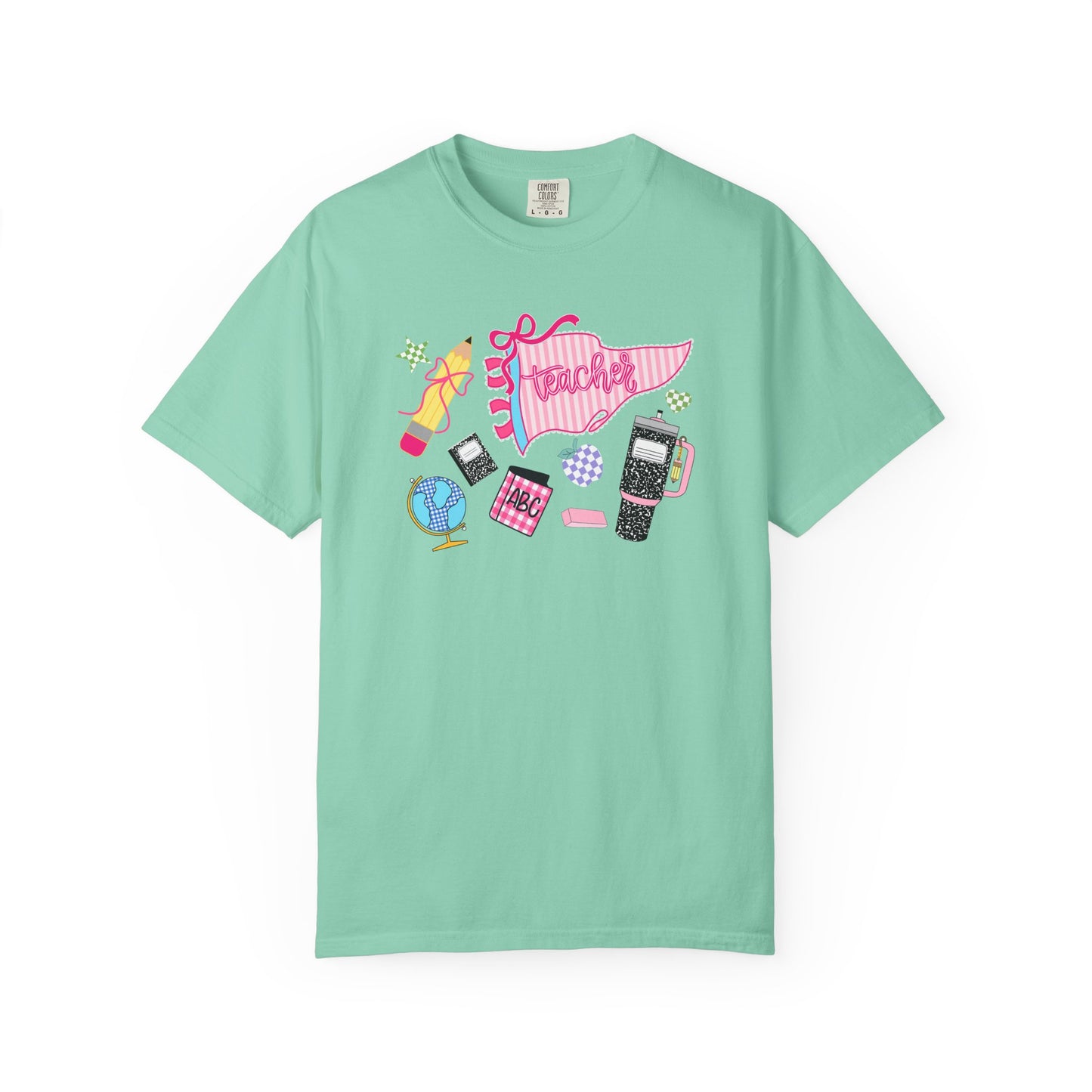 Teacher Essentials T-Shirt — Fun School Supplies Graphic